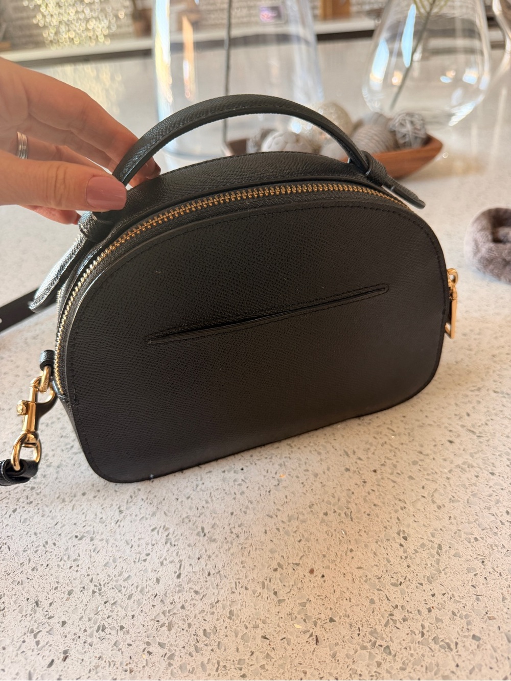 Coach Black Mini Dome Crossbody with Gold Hardware - Picture 4 of 10